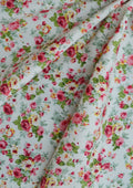 Floral Rose Cotton Printed Fabric 45" Wide Oeko-Tex Dressing Crafting D#21