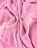 Cationic Chiffon Dress Fabric Candy Pink Silky Touch Fashion 60" Dress, Sarong & Decoration
