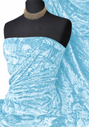 Silver Blue Premium Spun Ice Crush Effect Velvet 2 Way Spandex 60" Craft, Dress & Decoration