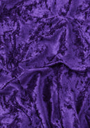 Cadbury Purple Premium Crushed Velvet 1 Way Stretch Fabric Dress Craft Wedding Cushion 60" - 150cm Wide Per Metre