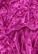 Fuchsia Pink Premium Crushed Velvet 1 Way Stretch Fabric Dress Craft Wedding Cushion 60" - 150cm Wide Per Metre