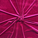 Fuchsia Pink  Plain Velvet Fabric Premium Spandex 2-Way Stretch Dyed 58" Wide Crafting Per Metre