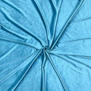 Turquoise  Plain Velvet Fabric Premium Spandex 2-Way Stretch Dyed 58" Wide Crafting Per Metre