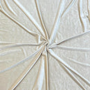 Cream  Plain Velvet Fabric Premium Spandex 2-Way Stretch Dyed 58" Wide Crafting Per Metre