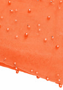 60" Net Fashion Studded Pearl Beaded Bridal Fabric Decoration/craft/dress/scarf