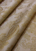 Paisley Jacquard Lining Fabric Polyviscose Upholstery Dress 58" Two Tone Woven