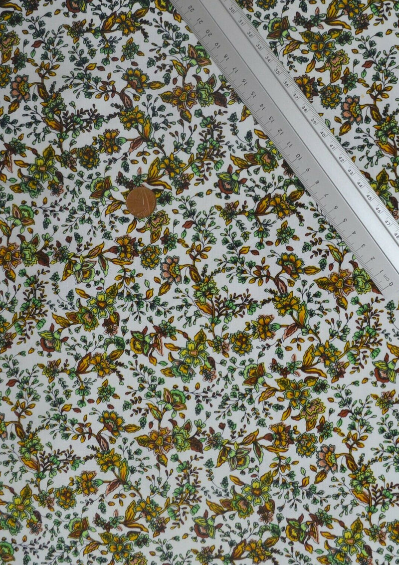 100% 45" Cotton Poplin Flower Mix Print D