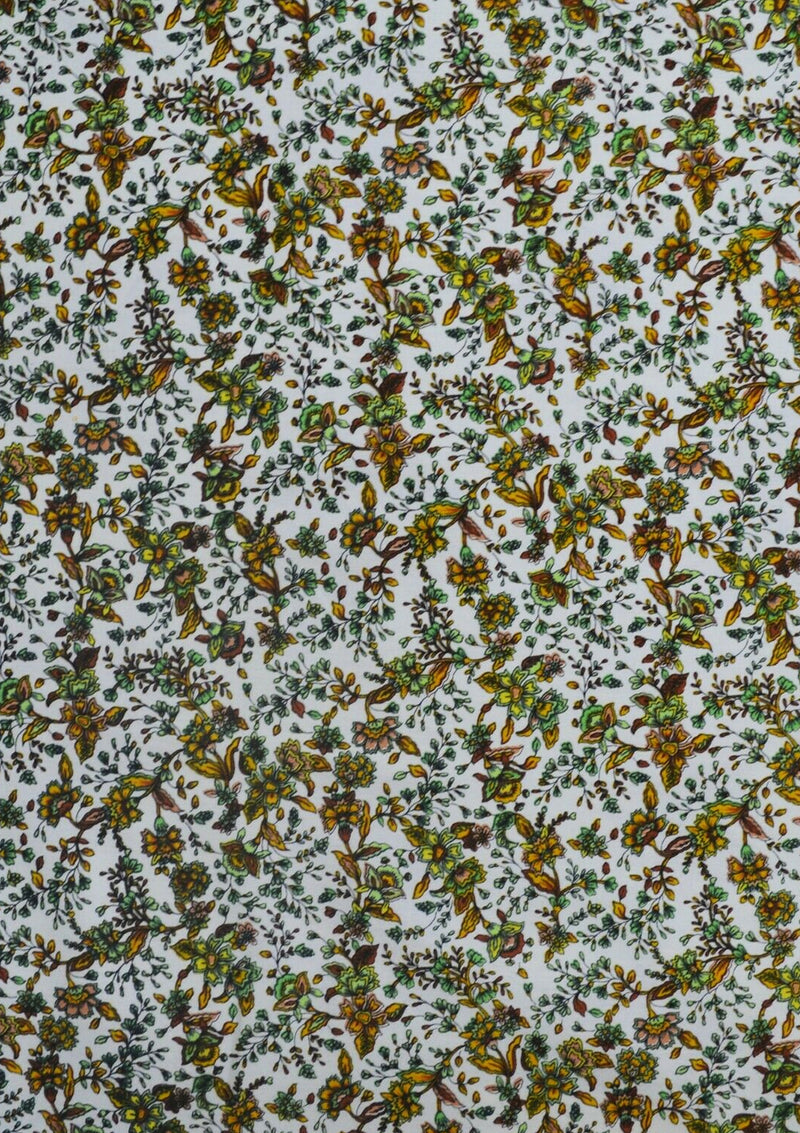 100% 45" Cotton Poplin Flower Mix Print D