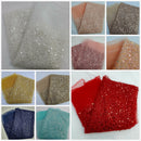 Heavy Beaded Lace Fabric|Beaded Pearlised Lace on Tulle| Bridal Lace 150 cm Wide| In 10 Gorgeous Colours