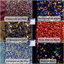 Iridescent Multi-Colour Sequin on Stretch Velvet With Luxury Sequins all Over 5mm Shining Sequin 2-way Stretch 60” Wide