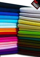45" 100% Cotton Poplin Plain Dyed Fabric Clearance Sale Craft Face Masks Scrubs
