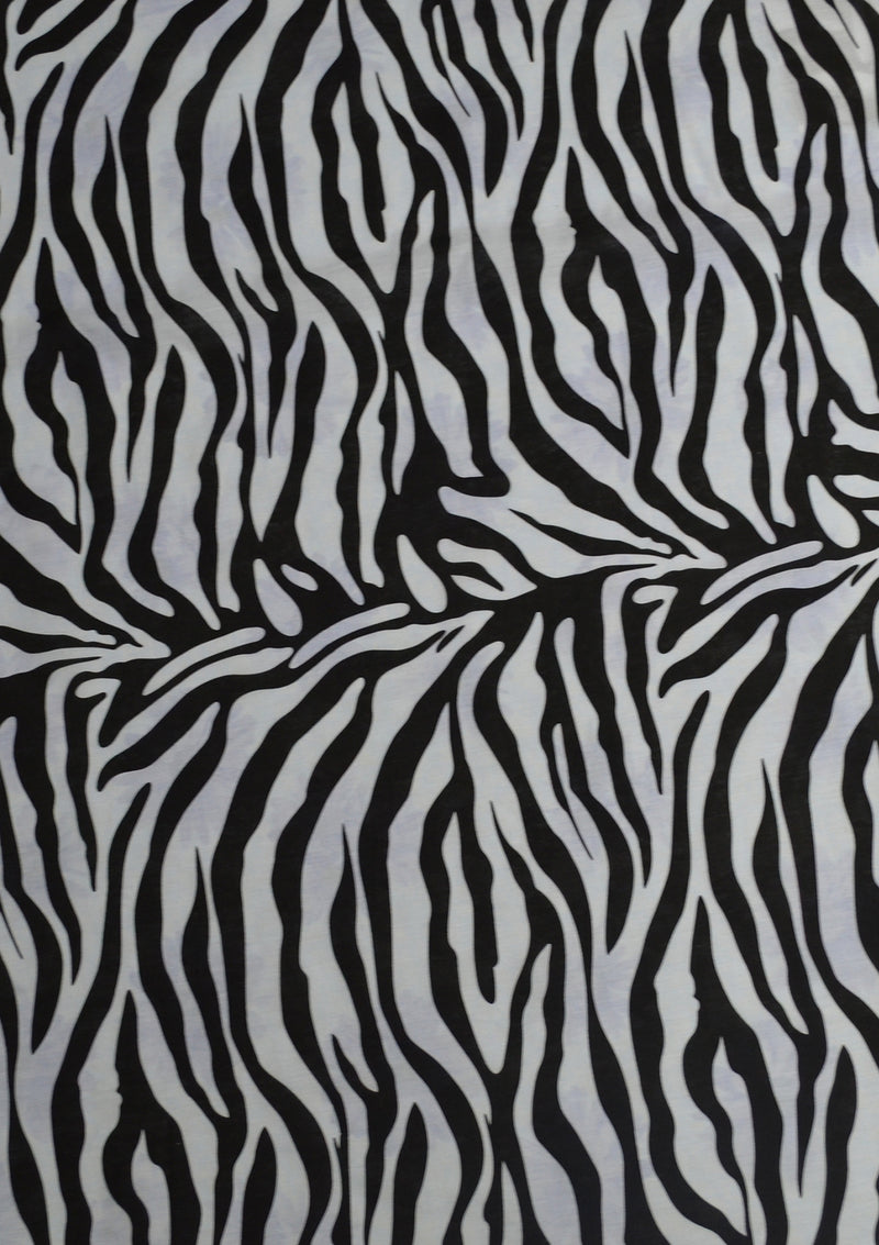 45" Polycotton Zebra Animal Skin Print Fabric +  Facemasks D