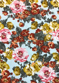 44" 100% Cotton Canvas Floral/rose Print Bags Craft Quilt D#119