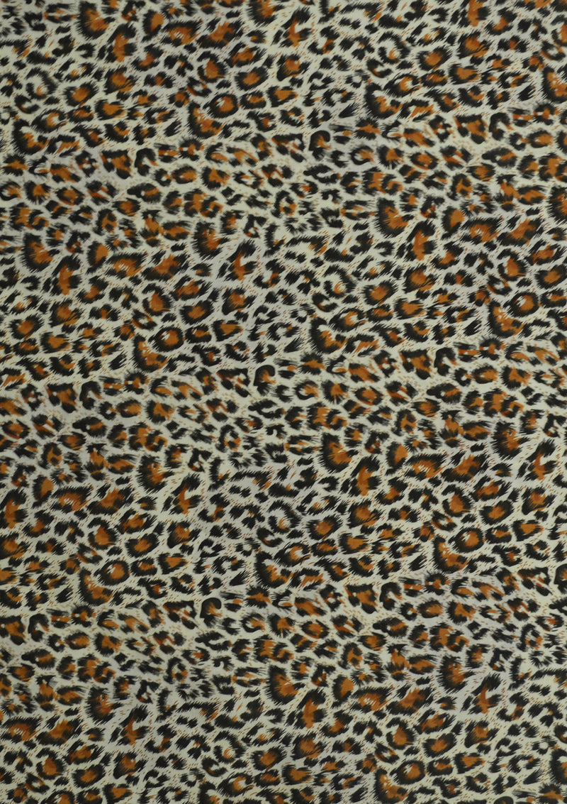 100% 45" Polycotton Cheetah Animal Skin Print Fabric + Face Masks Use D