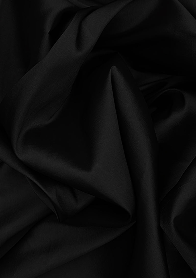 Black Premium Taffeta Fabric Plain/TwoTone Colours for Dresses,Furnishing & Craft 60"