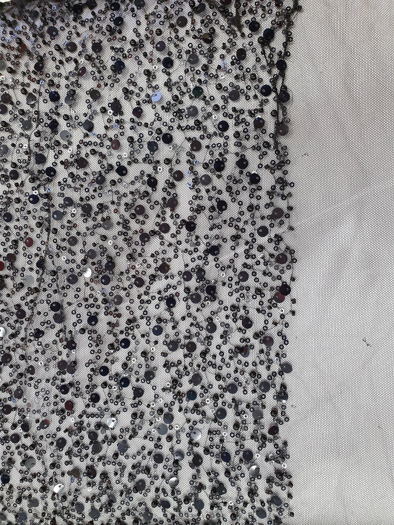 Heavy Beaded Lace Beaded Pearlised Lace on Tulle/ Bridal Lace 150 cm Wide