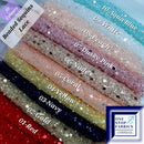 Heavy Beaded Lace Fabric|Beaded Pearlised Lace on Tulle| Bridal Lace 150 cm Wide| In 10 Gorgeous Colours