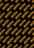 44" 100% Craft Cotton Harry Potter Black & Yellow Tm Logo Print Fabric D