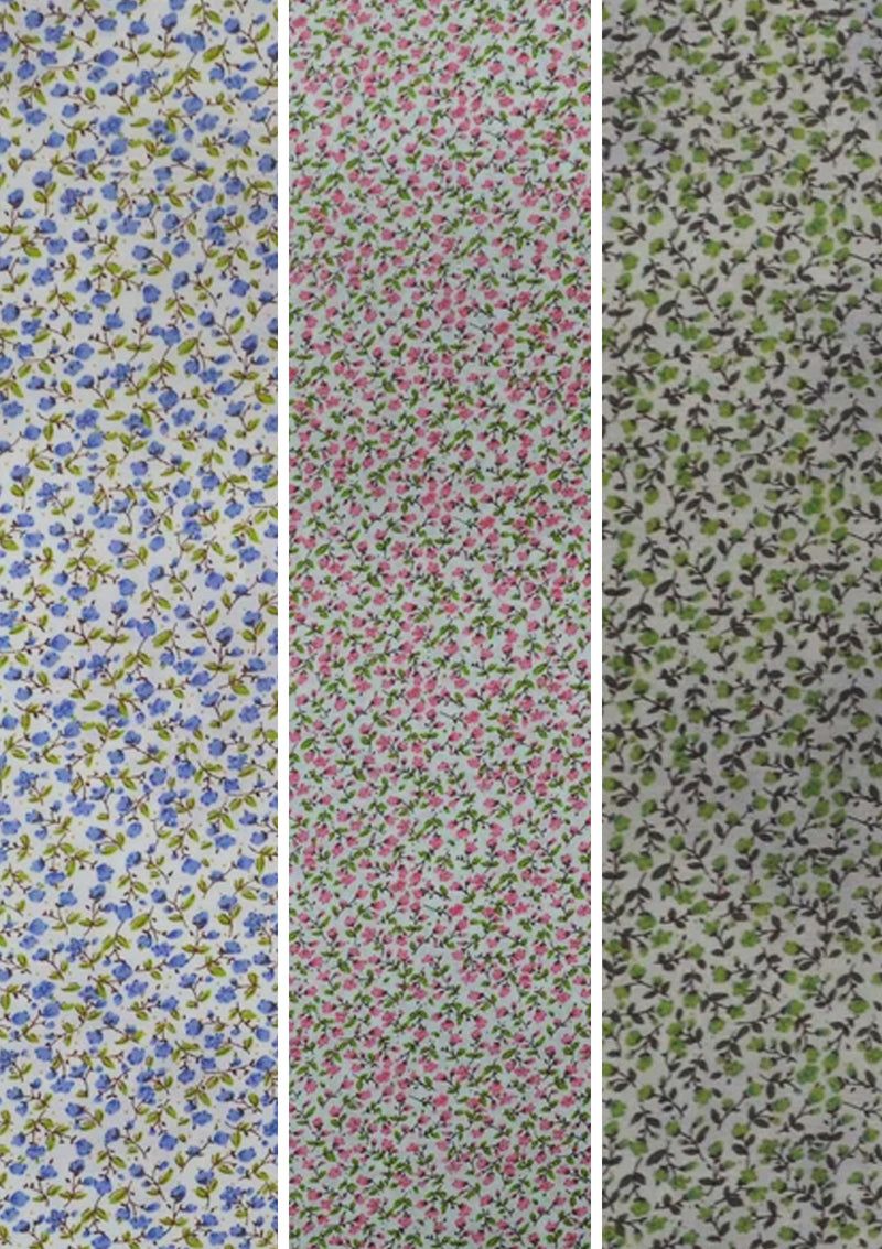 45" 100% Printed Polycotton Floral Print  D