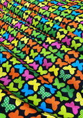 Butterfly Cotton Print Fabric Multicoloured 45" Wide Poplin Craft Dressing D#127 - Green