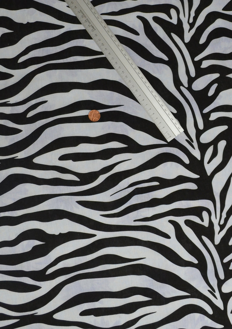 45" Polycotton Zebra Animal Skin Print Fabric +  Facemasks D