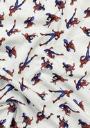 Spiderman Cotton Printed Fabric BRANDED 100% Poplin Marvel DC Comics Superhero Kids 60" Width D