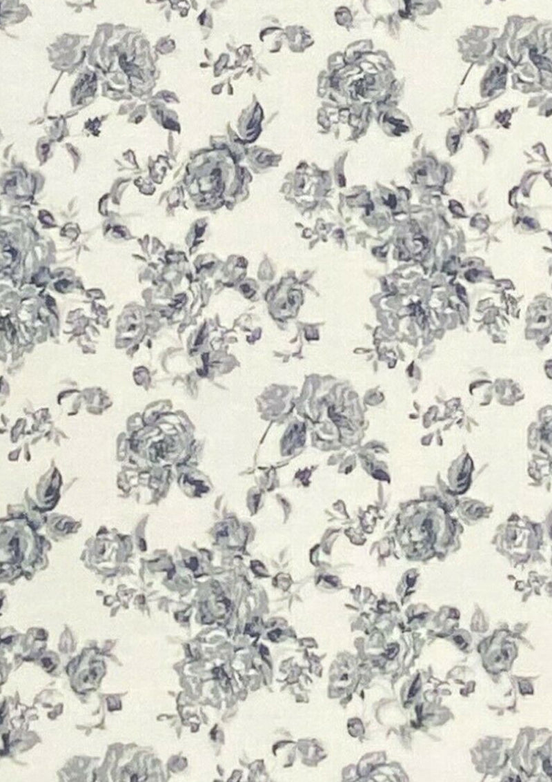 Floral Roses Cotton Print Fabric 100% Cotton Poplin 45" Wide Crafts Dress D