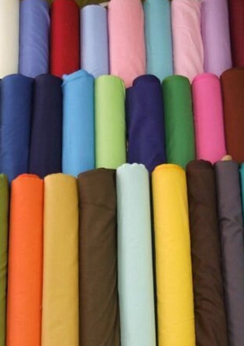 Flo Orange PolyCotton Fabric 65/35 Blended Dyed Premium Fabric 45" (112cm) Wide for Craft, Dressmaking, Face Masks & NHS Uniforms