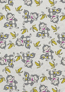 Monkeys Cotton Printed Fabric 45" Wide 100% Craft Poplin Quilting Dressing Material D