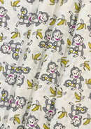 Monkeys Cotton Printed Fabric 45" Wide 100% Craft Poplin Quilting Dressing Material D