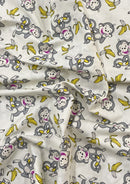 Monkeys Cotton Printed Fabric 45" Wide 100% Craft Poplin Quilting Dressing Material D