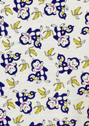Monkeys Cotton Printed Fabric 45" Wide 100% Craft Poplin Quilting Dressing Material D