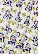Monkeys Cotton Printed Fabric 45" Wide 100% Craft Poplin Quilting Dressing Material D