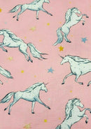 Unicorn Cotton Print Fabric Stars & dots 45" Wide Rose & Hubble Branded 100% Cotton Poplin Kids Crafts Dressing D