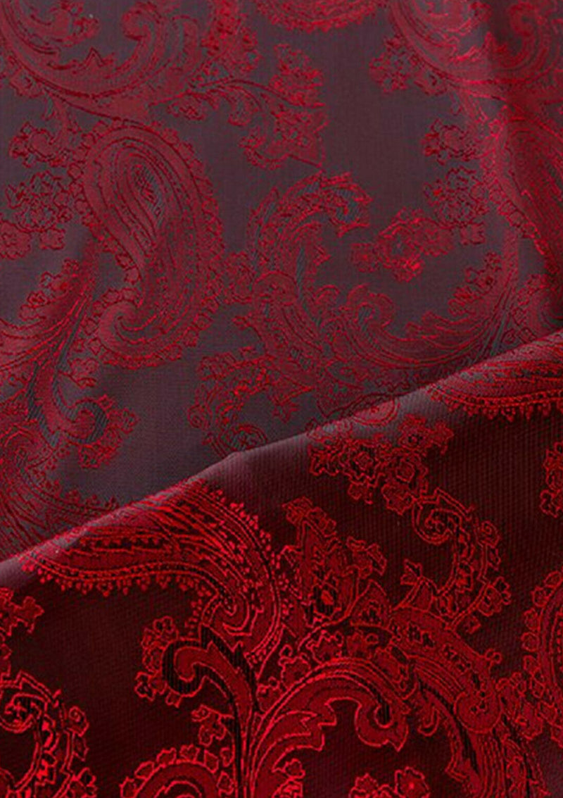 Paisley Jacquard Lining Fabric Polyviscose Upholstery Dress 58" Two Tone Woven