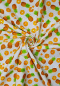 100% 45" Craft Cotton Poplin Pineapple Fruit Printed D#213