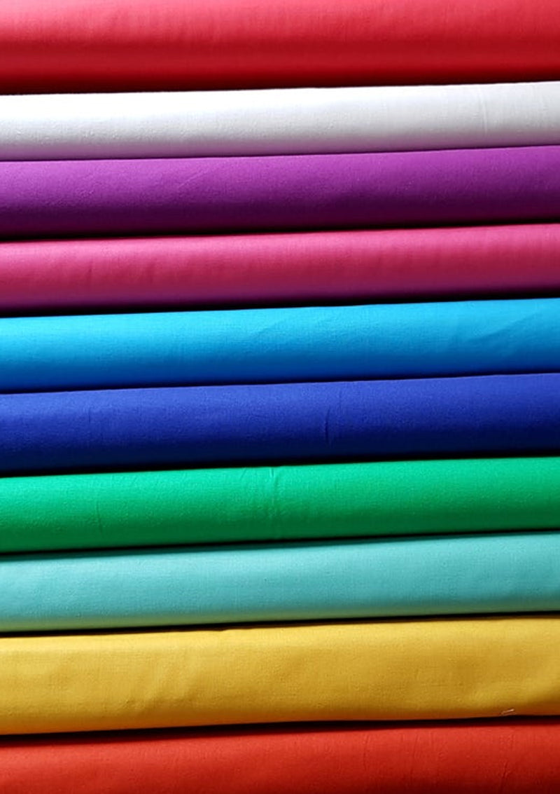 Black PolyCotton Fabric 65/35 Blended Dyed Premium Fabric 45" (112cm) Wide for Craft, Dressmaking, Face Masks & NHS Uniforms