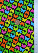 Butterfly Cotton Print Fabric Multicoloured 45" Wide Poplin Craft Dressing D
