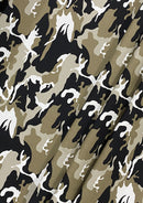 Camouflage Cotton Printed Fabric ROSE & HUBBLE Branded 45" Width 100% Cotton Poplin Khaki Army Crafts Dressing Material D