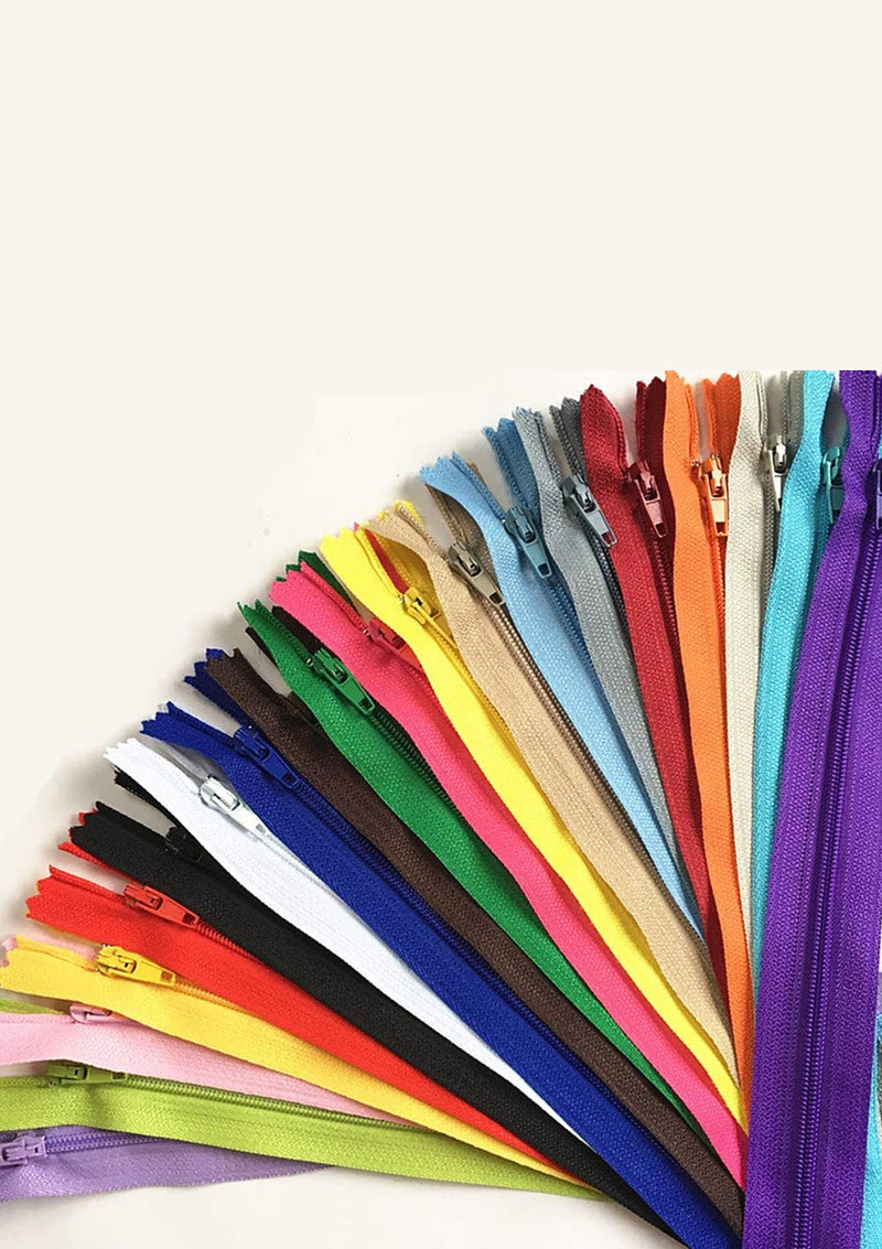 10″ (25cm) Closed-end Nylon Dress Zips Clothes Sewing Zip Fastener Locking Sealer Clothing DIY Craft Accessories for Dressmaker Tailor Use