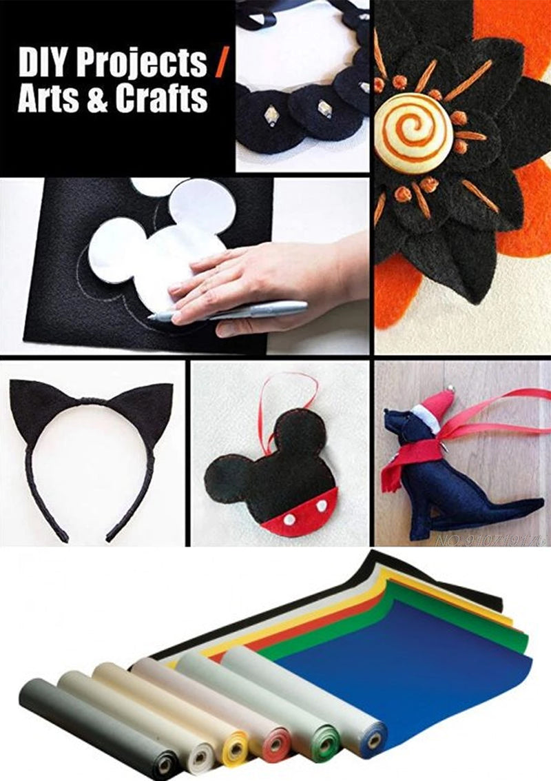 Holly Adhesive Felt Fabric 100% Acrylic UK Made EN71 Certified Sticky Back Material for Arts & Crafts 1mm Thickness | 100cm x 45cm Wide | Sold by The Metre & Roll