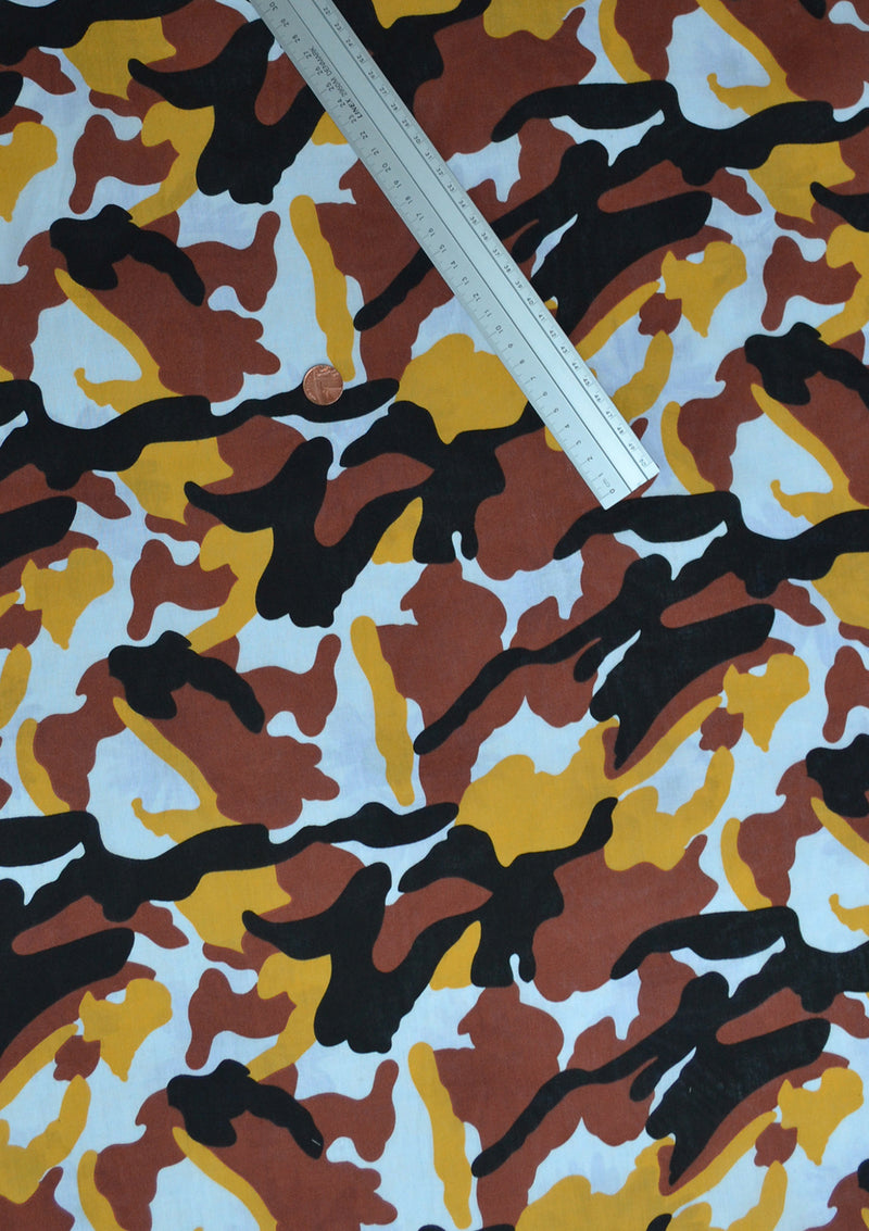 100% 45" Printed Polycotton Camo Print Fabric Craft/dress/facemask Use D