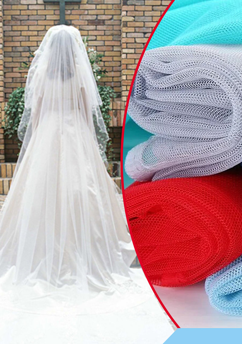 Dress Net Fabric Tulle Mesh Dancewear 60" Stiff Bridal Dress Gown Tutu Per Metre