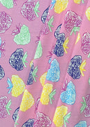 Strawberry Printed Viscose Fabric Designer Multi Rayon Charlie Crafting & Dressmakig Material D