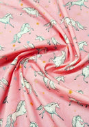 Unicorn Cotton Print Fabric Stars & dots 45" Wide Rose & Hubble Branded 100% Cotton Poplin Kids Crafts Dressing D