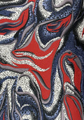 Red Abstract Animal Print Jersey Fabric Designer Soft Touch 60" Width SS19 Fashion Dressing Stretch Material D#186