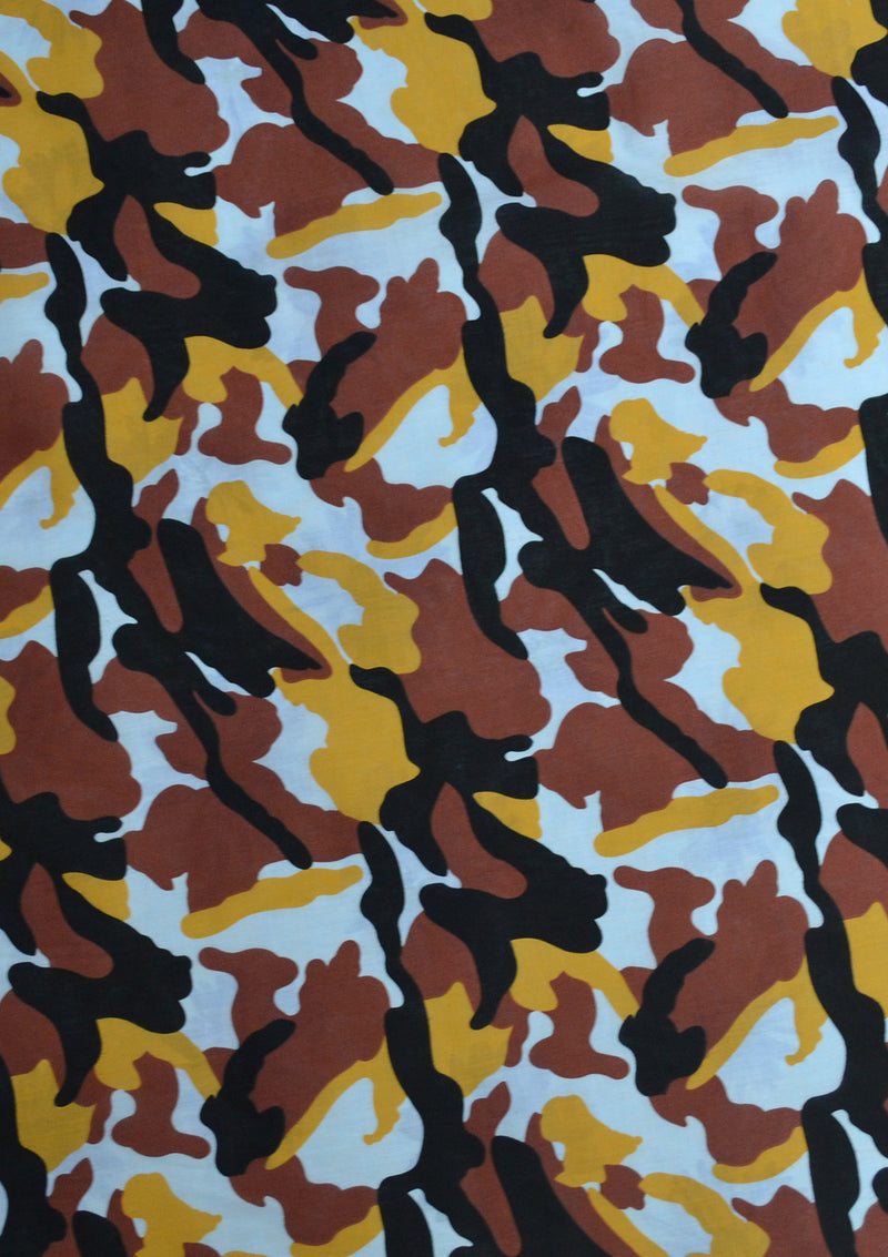 100% 45" Printed Polycotton Camo Print Fabric Craft/dress/facemask Use D