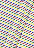 Multicoloured Stripes Polycotton Print Fabric 45" Wide ROSE & HUBBLE Branded 5mm Rainbow Horizontal Lines Crafts Dress Material D