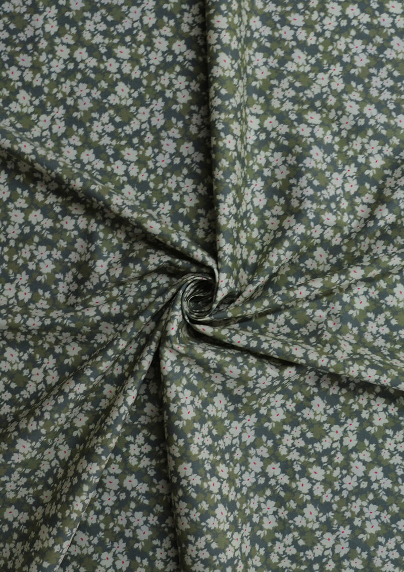 100% 45" Craft Cotton Poplin Fabric Mini Flower Leaves Print Face Mask Use D