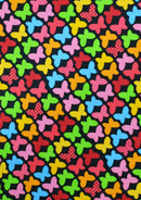 Butterfly Cotton Print Fabric Freedom 45" Wide 100% Cotton Poplin Fabric D